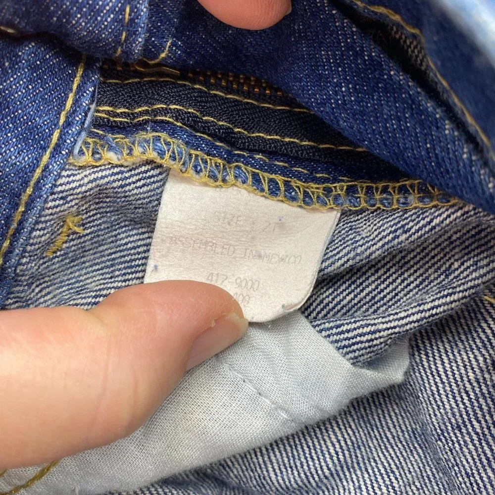 Vintage OshKosh B'Gosh girls denim jeans size 2T cotton low yolk front